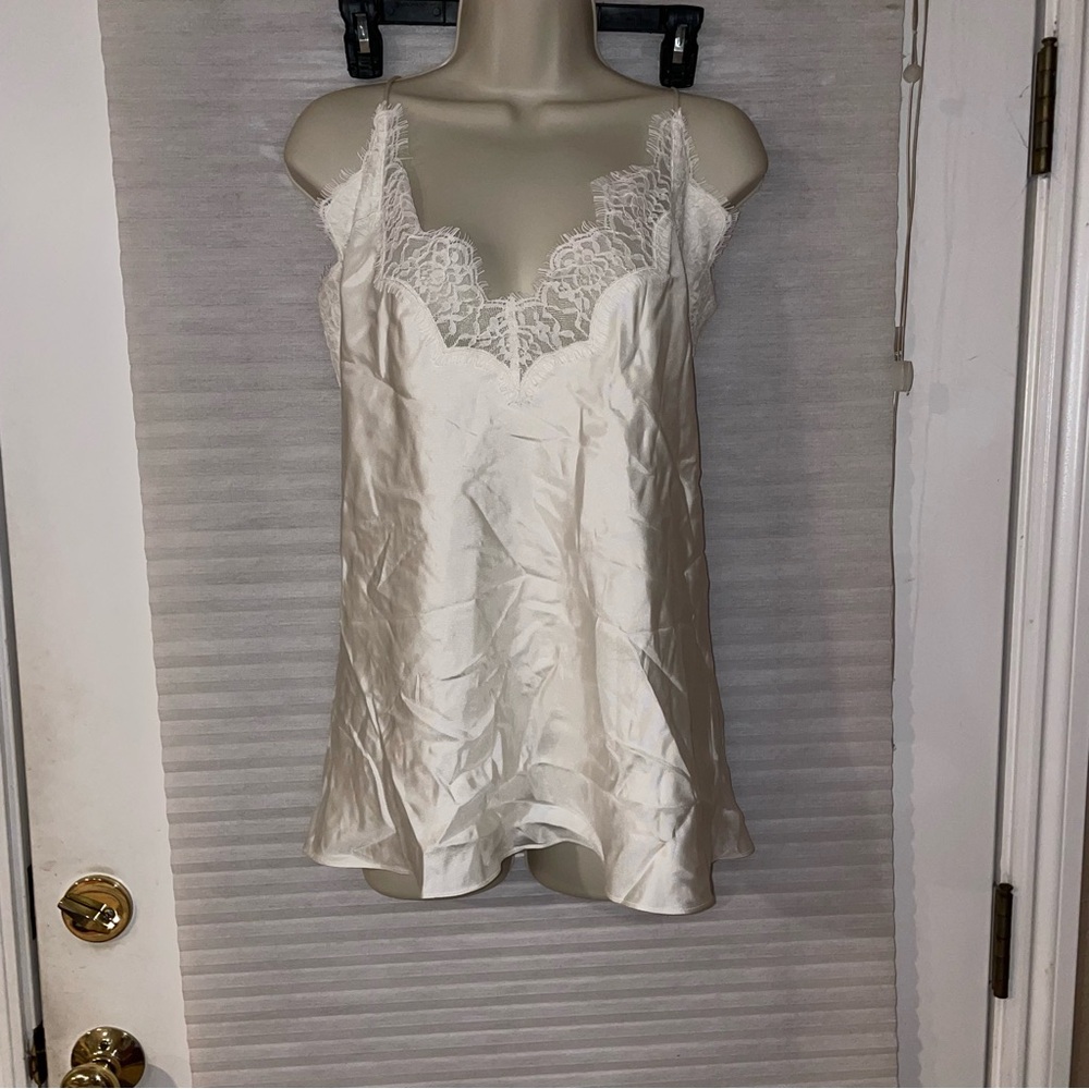 Rohe Silk Lace Camisole Top - cream